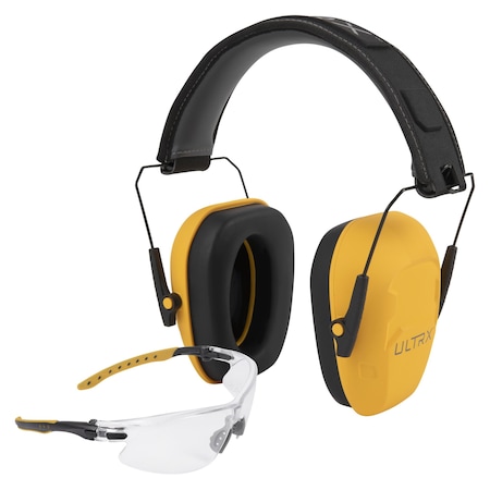 Ultrx Shield Ear & Eye Protection Combo, Interstate Yellow 4156